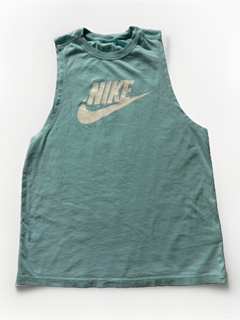 Nike Women Futura Muscle Tank Top Shirt L Graphic Swoosh Athleisure Workout Gym